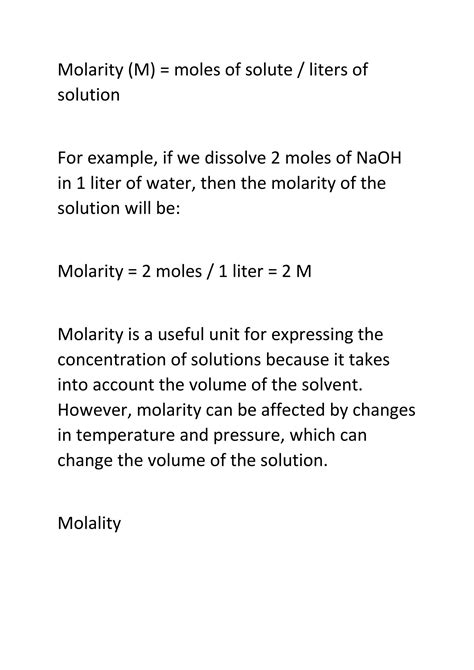 Solution Difference Between Molarity Molality And Normality And How To