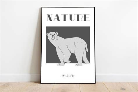 Polar Bear Wall Art Digital Prints Printable Digital Download