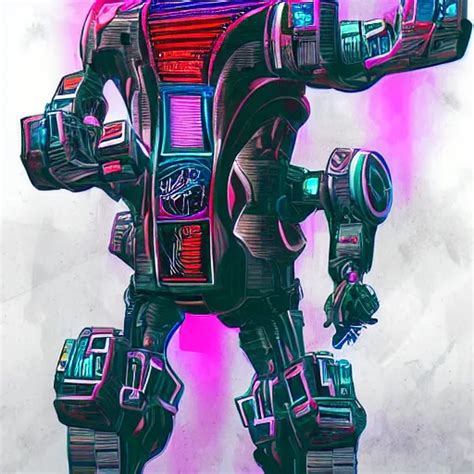 Cyberpunk Giga Chad Robot Donald Trump Sharp Stable Diffusion