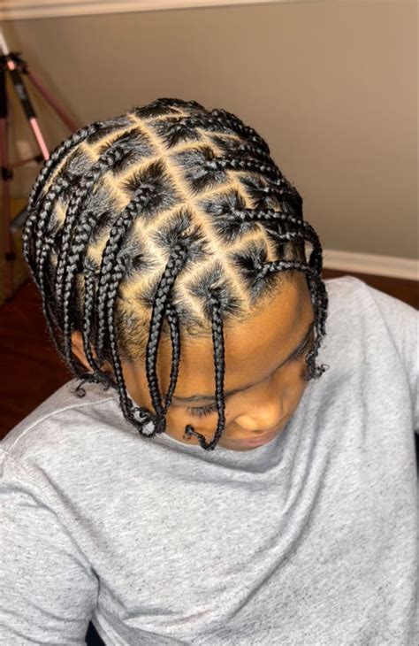 How To Box Braids On Boys Hair Individual Single Braids Youtube In