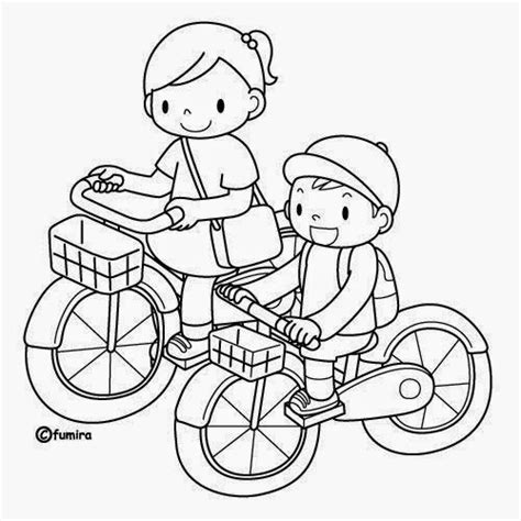 Dibujos De Niños En Bicicleta Para Colorear Consejos Bicicletas