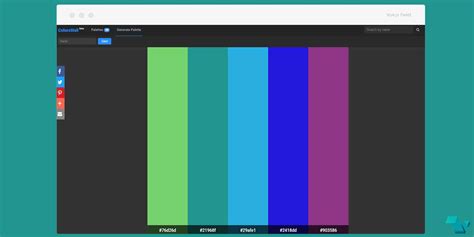 ColorsWall A Website To Store And Create Color Palettes With The Power