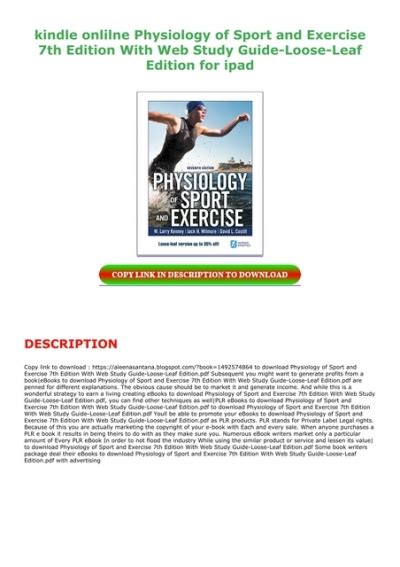 Kindle Onlilne Physiology Of Sport And Exercise Th Edition With Web