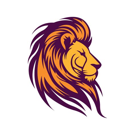 Lion Mascot Logo Concept Vector Illustration Cartoon Suitable For Logo