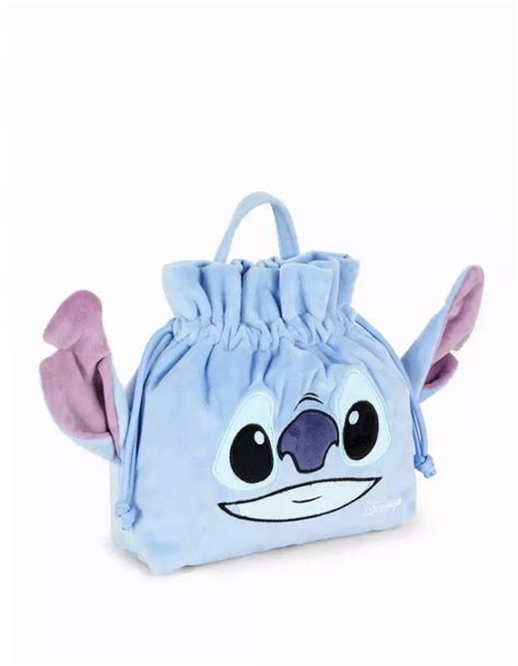 Disney STITCH Kosmetyczka welurowa 3D woreczek ściągany sznurkiem