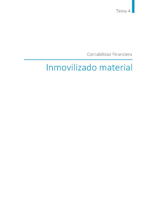 Tema Apuntes Tema Contabilidad Financiera Tema Inmovilizado