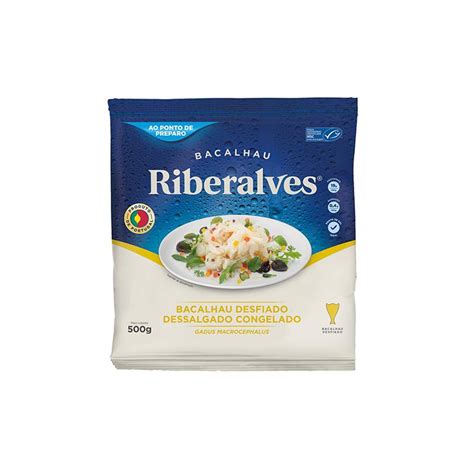 Bacalhau Desfiado E Dessalgado Congelado Riberalves Pacote 500g BIG