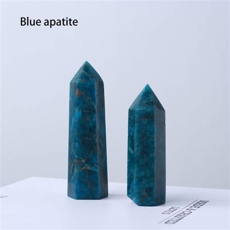 PIERRE VENDUE SEULE Apatite 5 6cm Prisme Hexagonal En Cristal 36