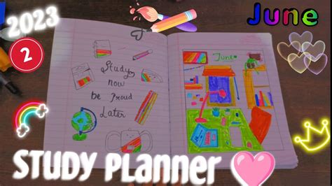 June Month Planner Study Planner YouTube