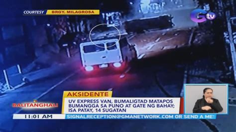 Uv Express Van Bumaliktad Matapos Bumangga Sa Puno At Gate Ng Bahay