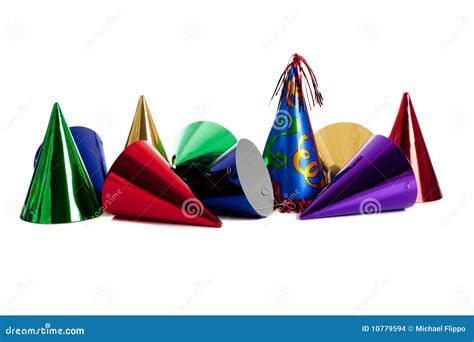 Birthday party hats stock photo. Image of entertainment - 10779594