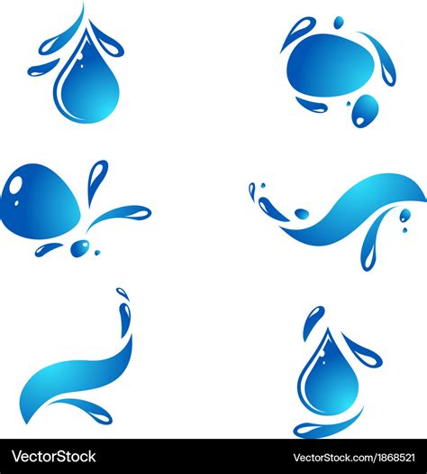 Water splash Royalty Free Vector Image - VectorStock