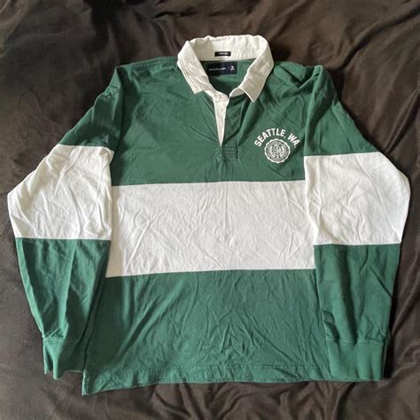 Abercrombie And Fitch Oversized Long Sleeve Rugby Polo Depop