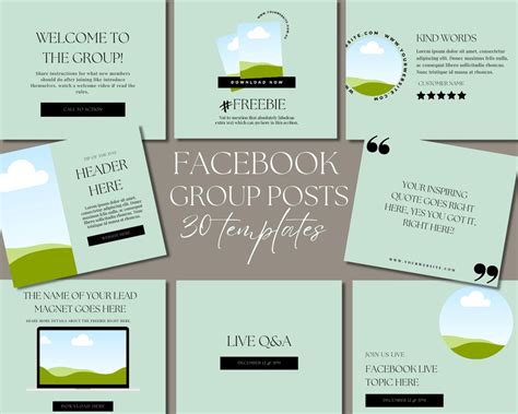 Facebook Group Branding Templates, INSTANT DOWNLOAD Canva Template ...