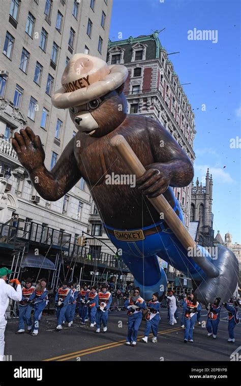 Smokey Bear Giant Balloon Flown Low Because Of High Wind During The