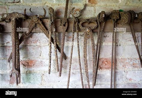 Rusty Old Iron Tools Helmingham Hall Suffolk England Stock Photo Alamy