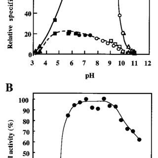 Effect Of PH On The Activity And Stability Of LAMY A The PH Activity