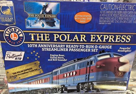 Lionel Th Anniversary Polar Express Streamliner Passenger Set