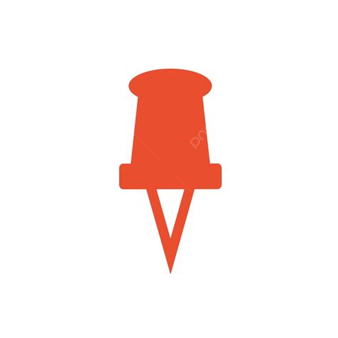 Orangecolored Vector Of Pin Flat Icon And Logo Vector, Marker ...
