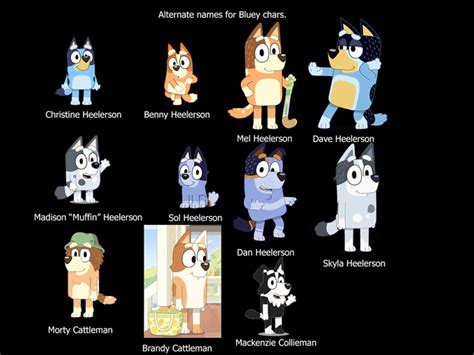 Alternate Names For Bluey Characters What Are Your Thoughts And Add