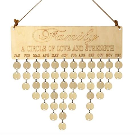 Wood Birthday Reminder Boards Ply Plaque Sign Fami Grandado