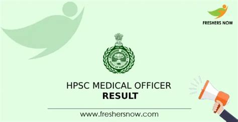 Hpsc Medical Officer Result 2023 Cut Off Marks Merit List