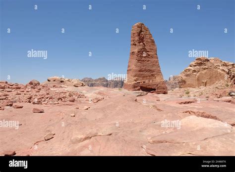 Petra Jordan Ancient Obelisks Approx 6m Carved From Sandstone By