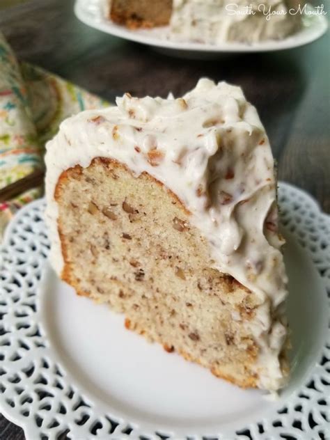 Pecan Cream Pound Cake With The Best Pecan Cream Cheese Frosting Pecan Pound Cake Recipe