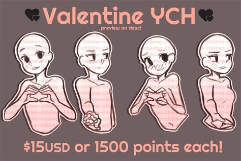 Valentine Ych By Kimo Chi Drawing Base Art Reference Poses Drawing