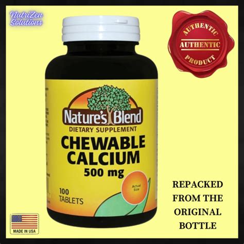 Authentic Nature S Blend Chewable Calcium Convenient And