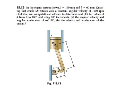 SOLVED 15 C3 In The Engine System Shown L 160 Mm And B 60 Mm