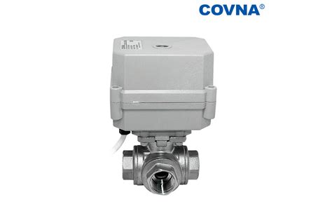 COVNA Stainless Steel Mini Electric Three Way Ball Valve HK62 TS DN15 20 25