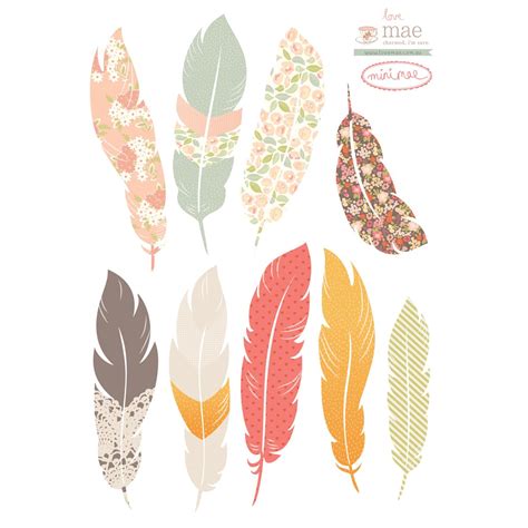 Mini Stickers Plumes LVMINI018 Achat Planner Stickers Adesivos