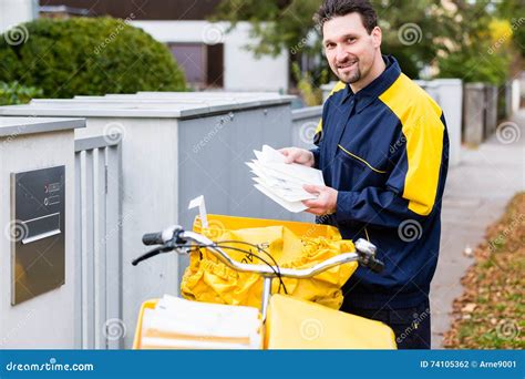 Postman Delivering A Letter Royalty-Free Stock Photography ...