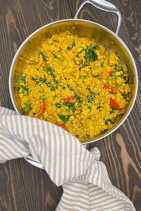 Curry Tofu Scramble Healthier Steps