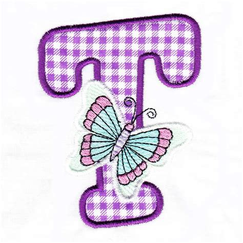 Applique Butterfly Alphabet 2 Sizes Products Swak Embroidery