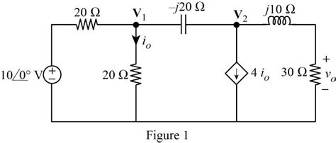 Use Nodal Analysis To Find V O In The Circuit Of Fig Figure