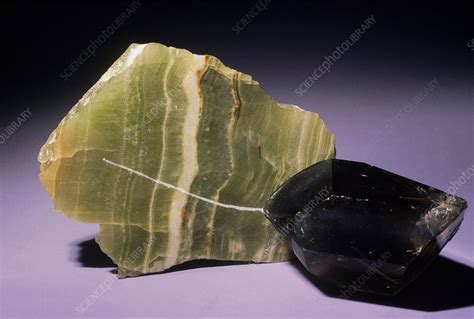 Hardness Test Quartz Scratches Calcite Stock Image C0014239