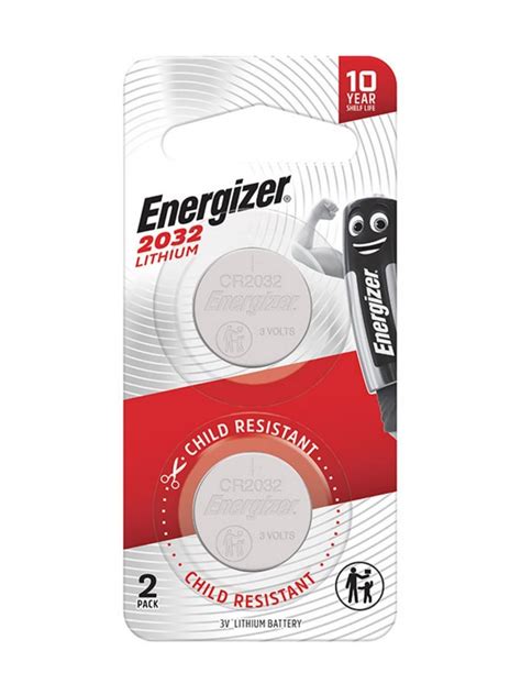 210mAh Energizer CR 2032 Lithium Coin Batteries 2 Pack Operating