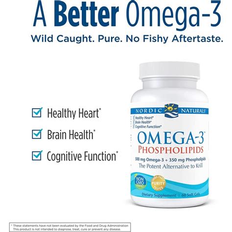 Omega 3 Phospholipids 500mg 60 Softgels De Nordic Naturals