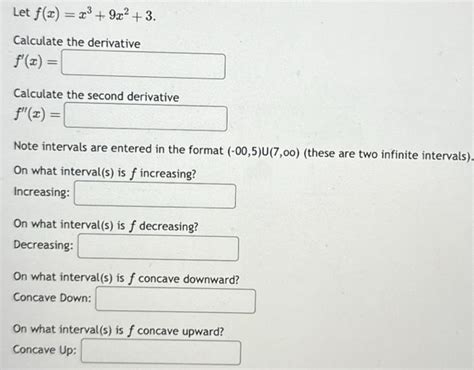 Solved Let F X X3 9x2 3 Calculate The Derivative F′ X