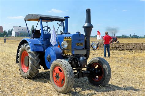 Tractor Field Farm Wheel Vehicle Agriculture Poland Oldtimer Tug