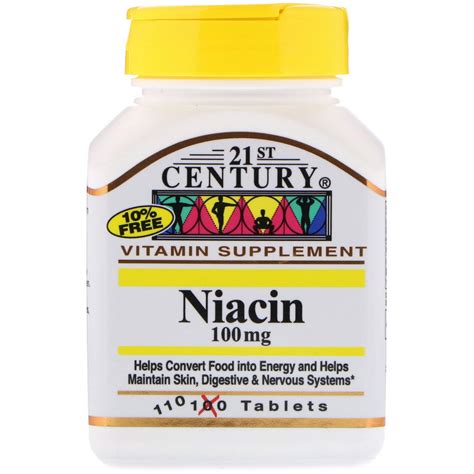 21st Century, Niacin, 100 mg, 110 Tablets - Byclue