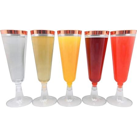 Amazon I Pack Rose Gold Plastic Champagne Flutes Oz