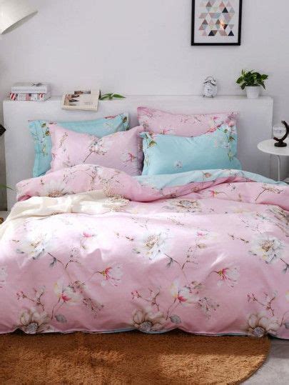 Shop Flower Ruffle Hem Print Sheet Set Online Shein Offers Flower