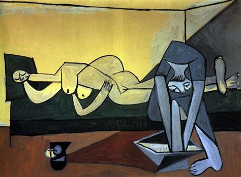 Pablo Picasso Reclining Nude And Woman Washing Her Feet 1944 Picasso Art Pablo Picasso Art