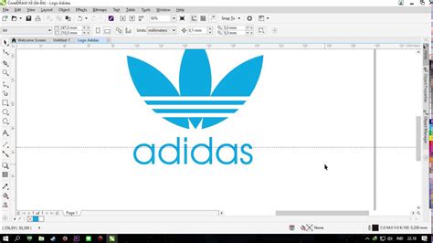 Tutorial CorelDraw Cara Membuat Logo Adidas YouTube