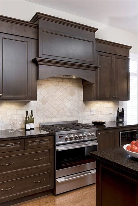 Kitchen Gallery Using Dark Countertops With Dark Cabinets Kitchen Backsplash Designs