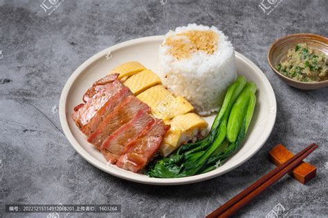 白切鸡拼叉烧饭中国菜系食品餐饮摄影素材汇图网