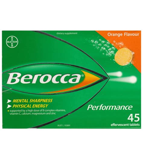 Berocca Performance Effervescent Tablets 45s Orange Flavour